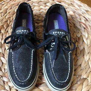 Sperry Top Sider Black Glitter.  Great Condition very gently used.